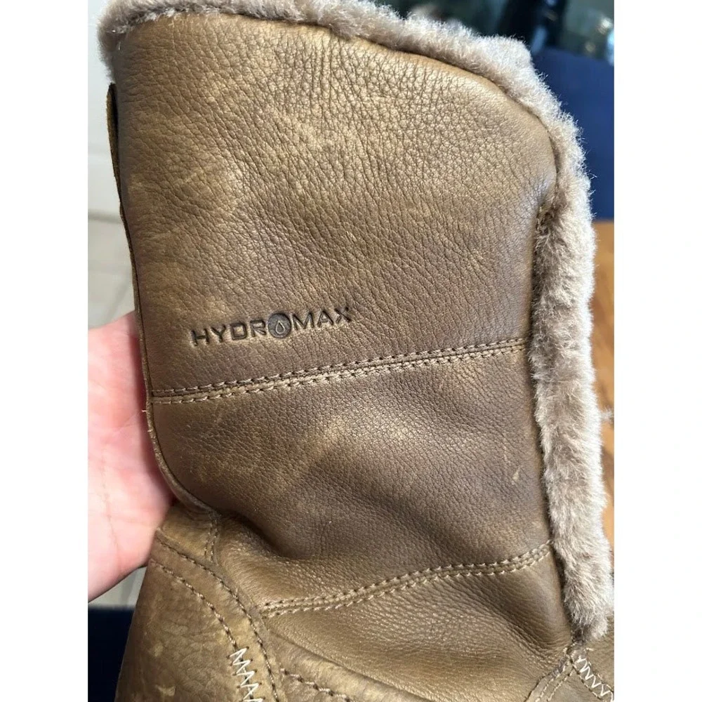Ecco Hydromax Leather Pull On Winter Boots Women's EU 37 US‎ 6.5-7 Brown